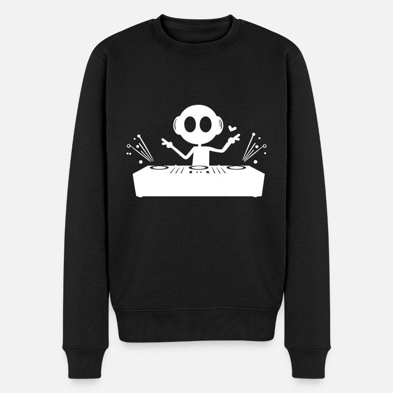 DJ Turntables Funny - Men's Premium Organic Jumper - black