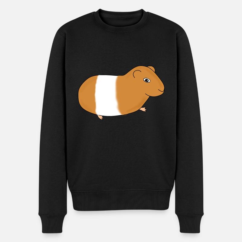 Meerschweinchen - Männer Premium Bio Pullover - Schwarz