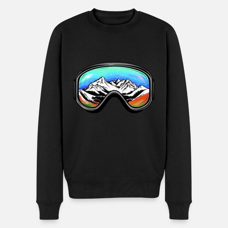 Lunettes de ski Icon Mountains - Pull Premium bio Homme - noir