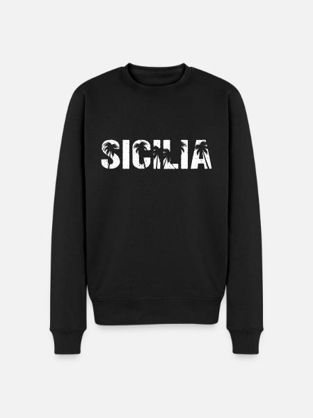 Sicilia Palm Islands Sicily - Men's Premium Organic Jumper - black