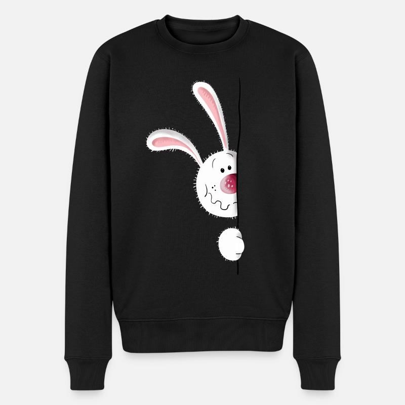 Blanc Lapin - Pull Premium bio Homme - noir
