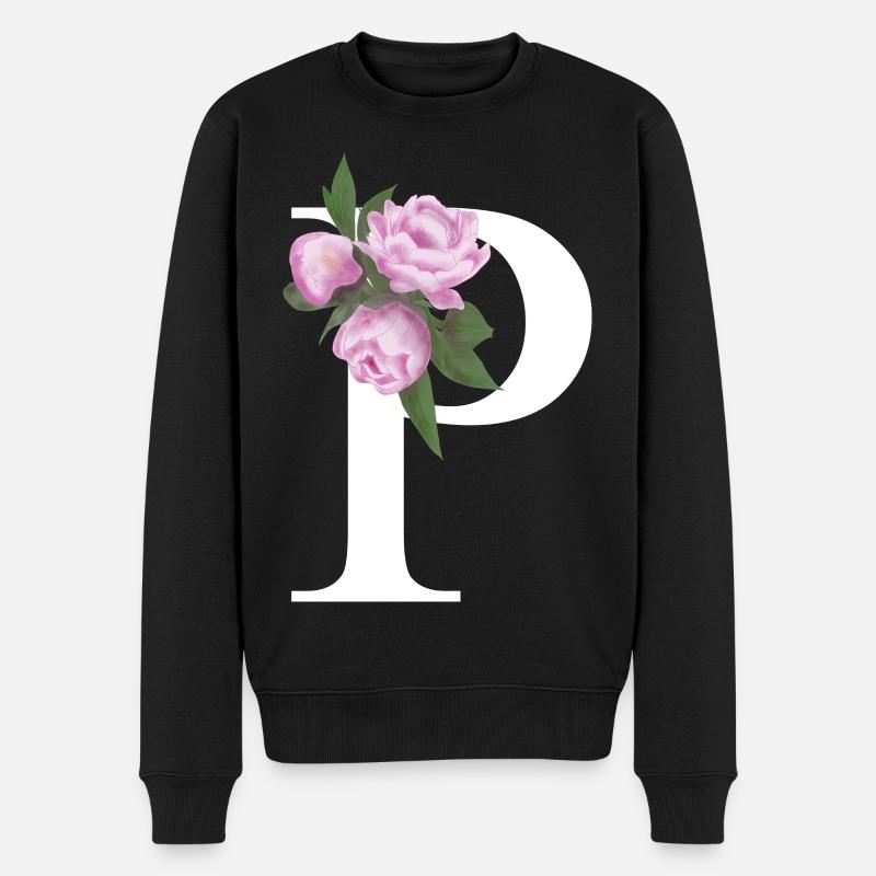 P - Männer Premium Bio Pullover - Schwarz