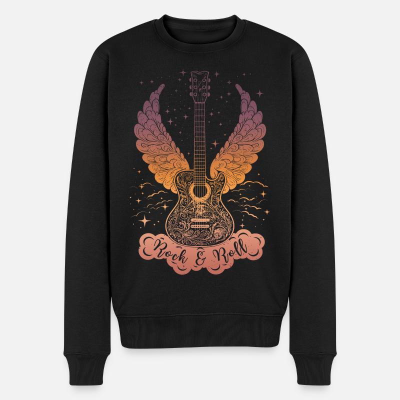 Rock & Roll Guitar - Pull Premium bio Homme - noir