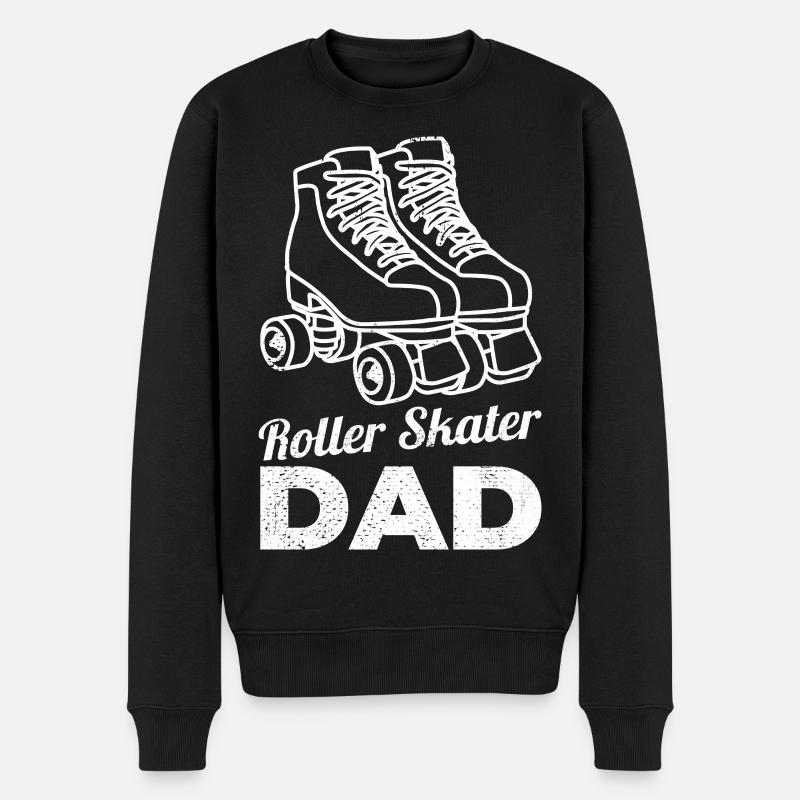 Père patineur à roulettes - Pull Premium bio Homme - noir