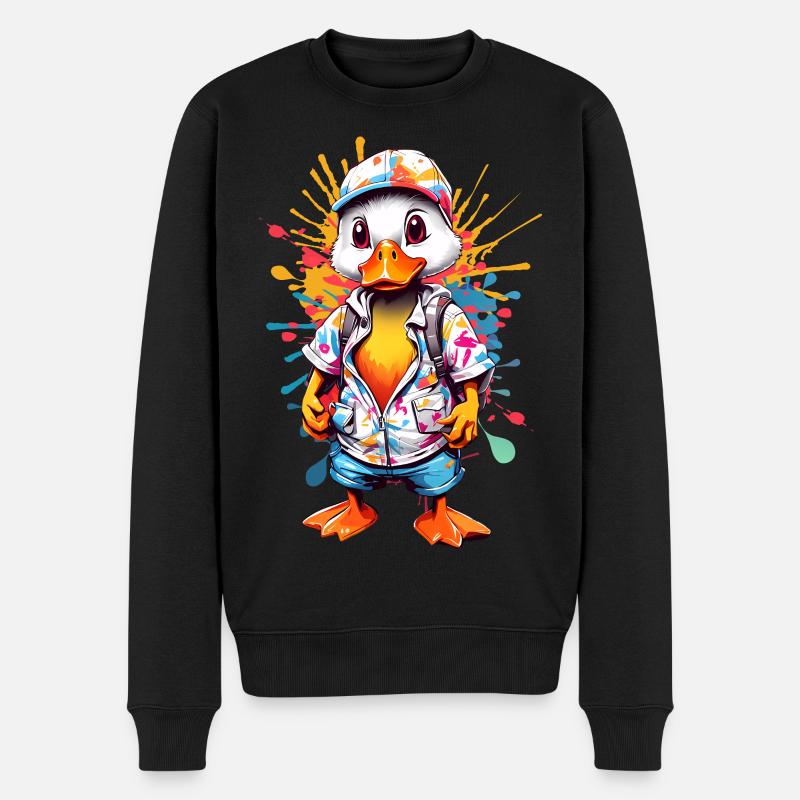 Canard cool - Pull Premium bio Homme - noir