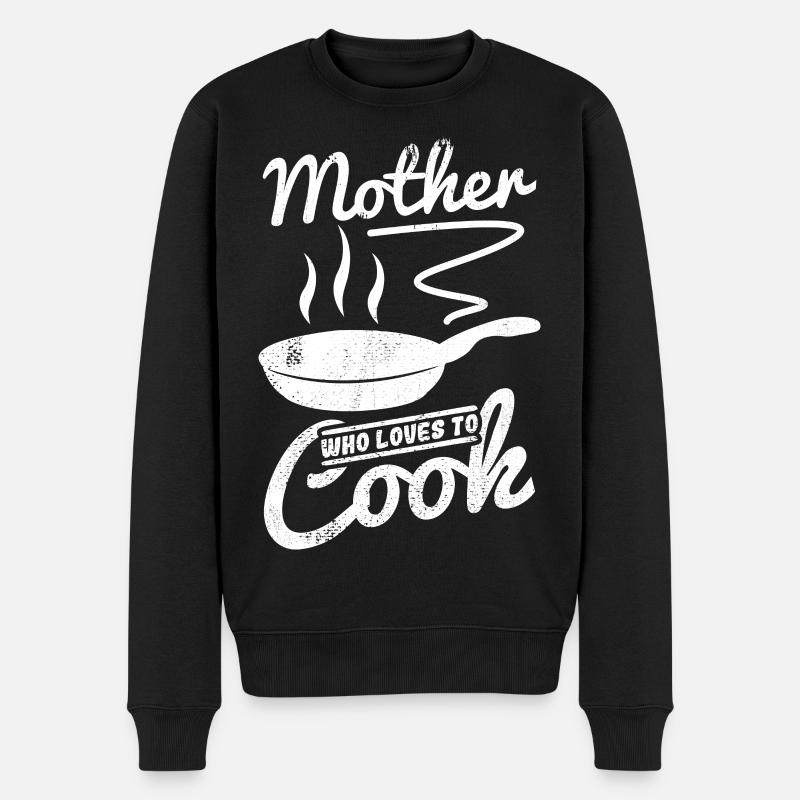Mutter die gerne kocht - Männer Premium Bio Pullover - Schwarz