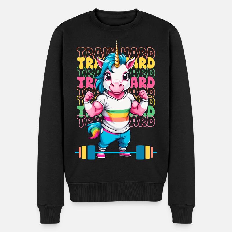 Licorne bodybuilder - Pull Premium bio Homme - noir