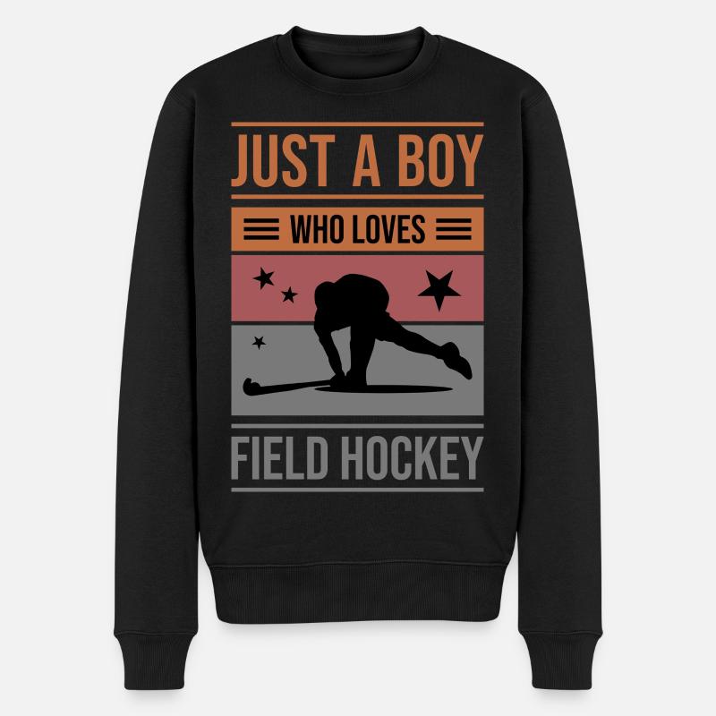 Feldhockey Just a Boy - Männer Premium Bio Pullover - Schwarz