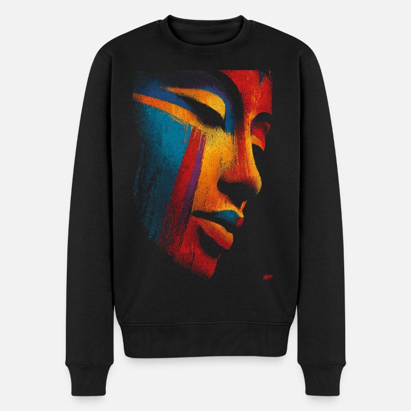 Buddha's Face - Men's Premium Organic Jumper - black