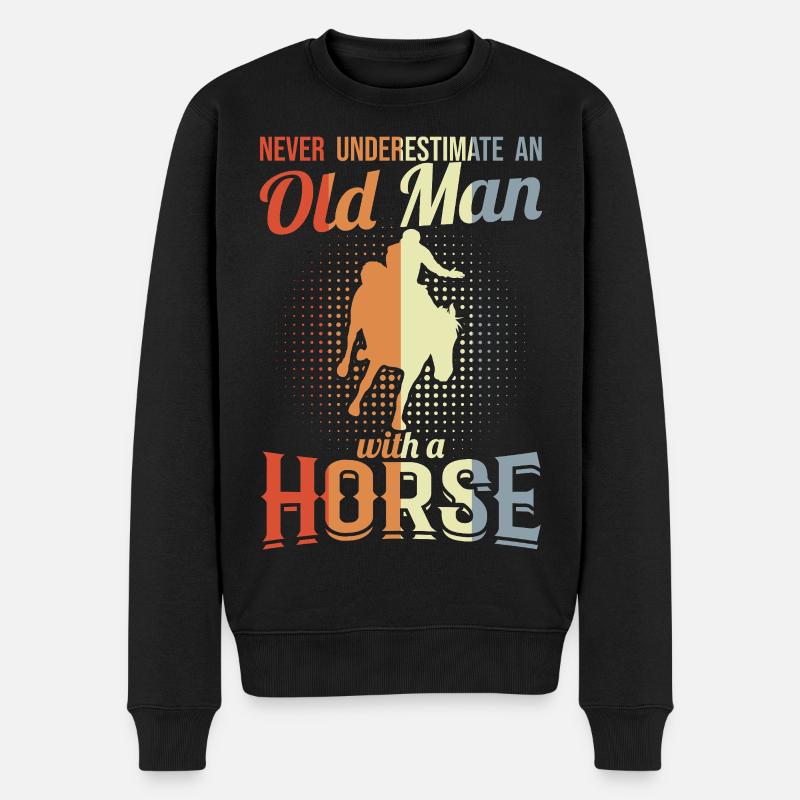 Grand-père cavalier - Pull Premium bio Homme - noir