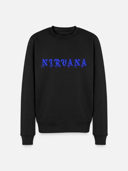 NIRVANA - Männer Premium Bio Pullover - Schwarz