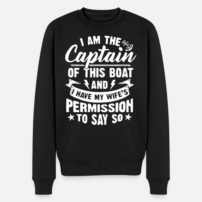 Funny Boating Captain Husband - Pull Premium bio Homme - noir