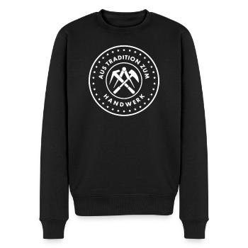 Dachdecker Tradition I Zunft Motiv - Männer Premium Bio Pullover - Schwarz - Vorne - Nico (187cm)