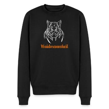 Waidmannsheil I Keiler Jagd Motiv - Männer Premium Bio Pullover - Schwarz - Vorne - Nico (187cm)