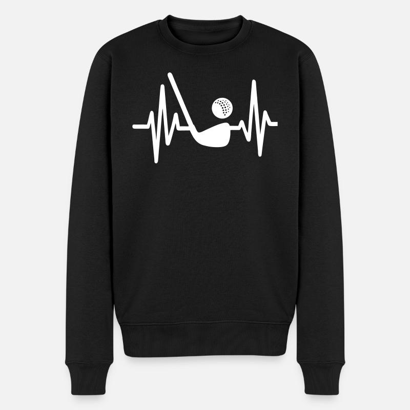 Battement Cœur Golf Sport - Pull Premium bio Homme - noir