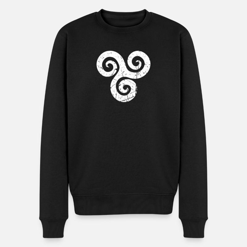 Symboles celtiques Triskele - Pull Premium bio Homme - noir
