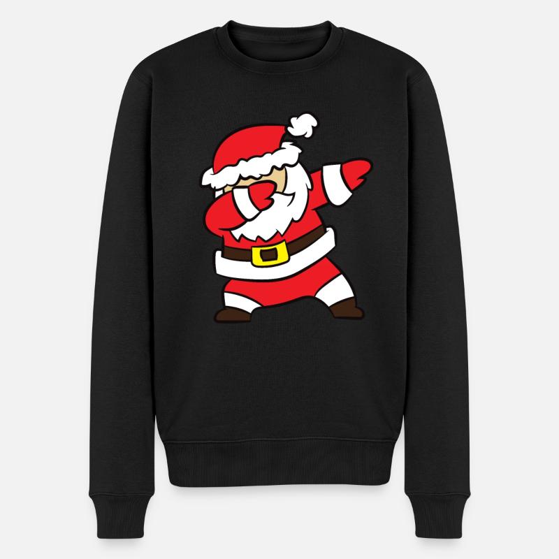 Weihnachtsmann - DAB, dabben, dabbing, tanz - Männer Premium Bio Pullover - Schwarz