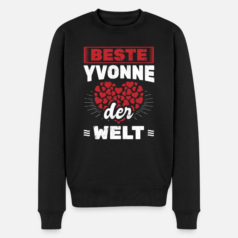 Geschenkidee Vorname Name - Männer Premium Bio Pullover - Schwarz