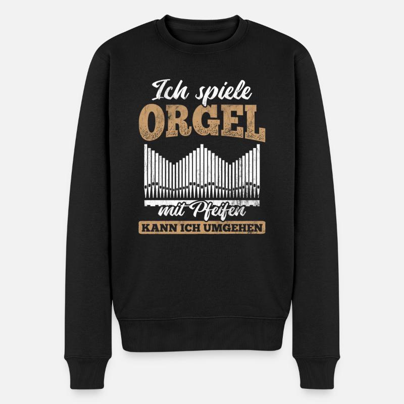 Orgel Organist Kirche - Männer Premium Bio Pullover - Schwarz