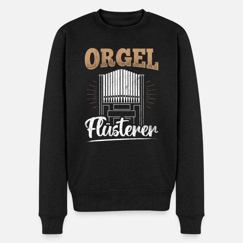 Orgel Kirche Organist - Männer Premium Bio Pullover - Schwarz