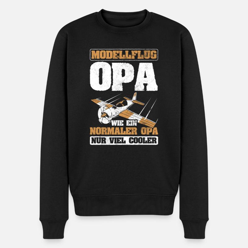 Modellflug - Männer Premium Bio Pullover - Schwarz