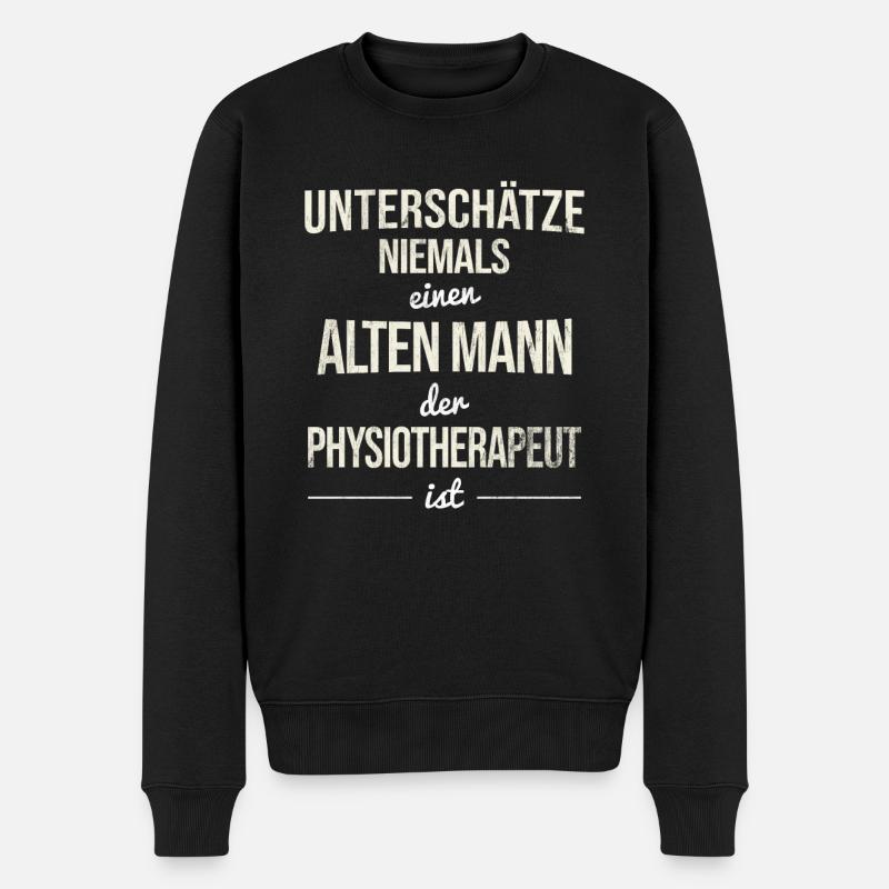 Physiotherapeut Physiotherapie Physio - Männer Premium Bio Pullover - Schwarz