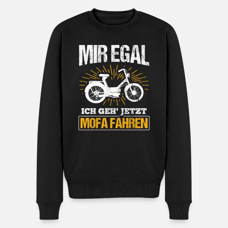 Mofa Moped - Männer Premium Bio Pullover - Schwarz