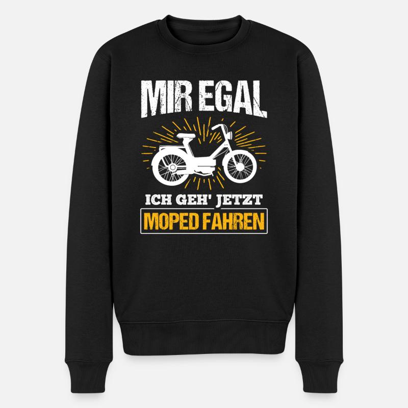 Geschenk Mofa Moped - Männer Premium Bio Pullover - Schwarz