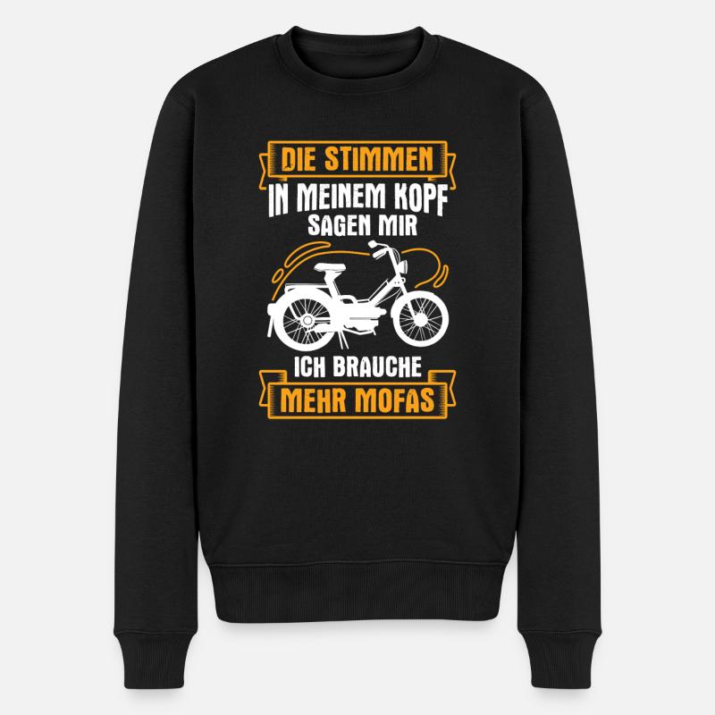 Mofa Moped - Männer Premium Bio Pullover - Schwarz