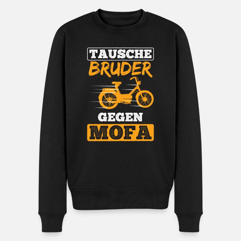 Geschenk Mofa Moped - Männer Premium Bio Pullover - Schwarz