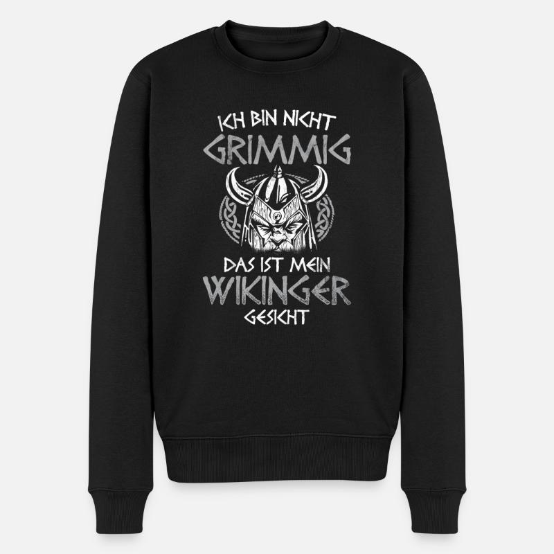 Wikinger - Männer Premium Bio Pullover - Schwarz