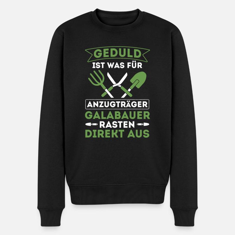 Galabauer Rasten Direkt Aus Landschaftsbau Galabau - Männer Premium Bio Pullover - Schwarz