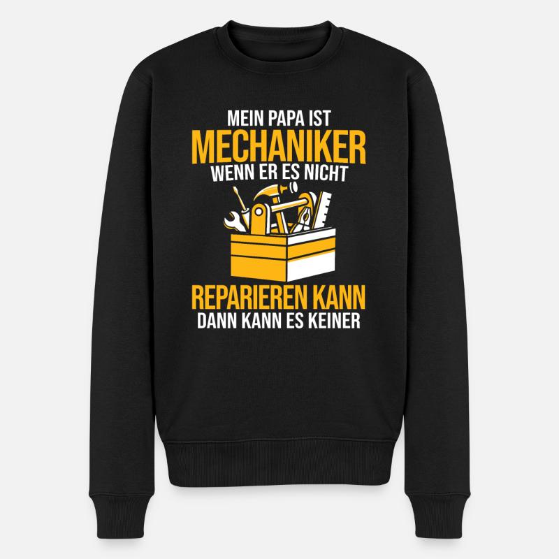 Mechaniker Schrauber - Männer Premium Bio Pullover - Schwarz