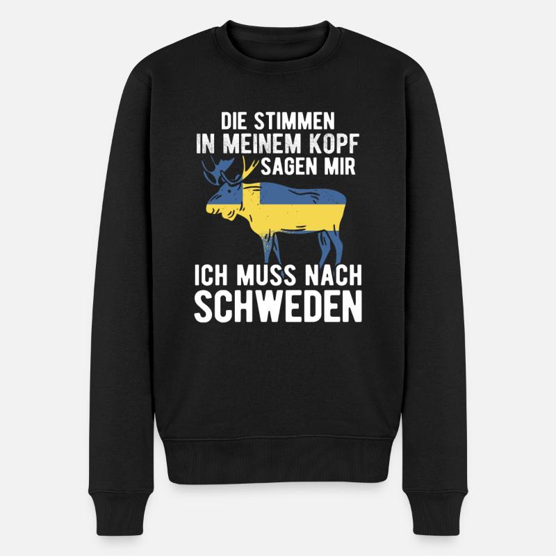 Schweden Skandinavien - Männer Premium Bio Pullover - Schwarz
