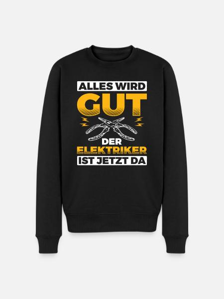 Elektriker Elektrik - Männer Premium Bio Pullover - Schwarz