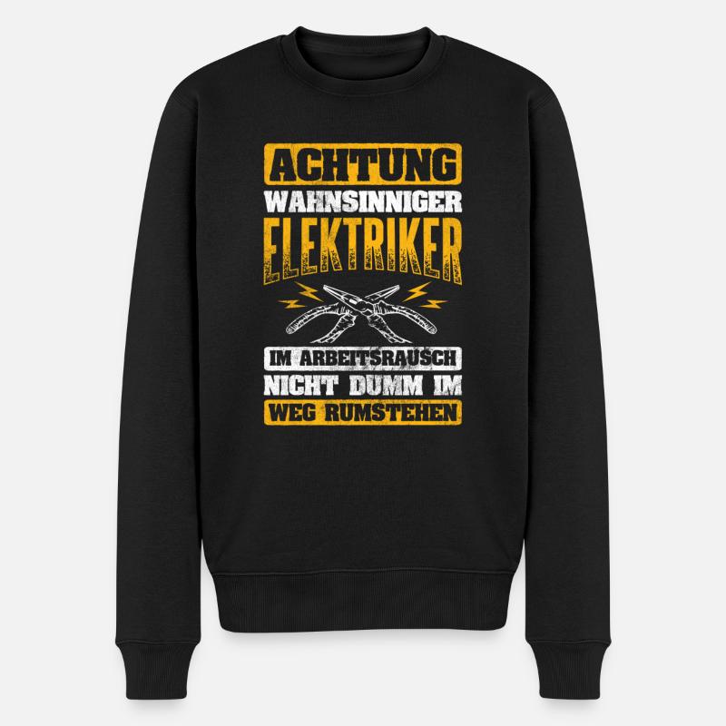 Elektriker Elektrik - Männer Premium Bio Pullover - Schwarz