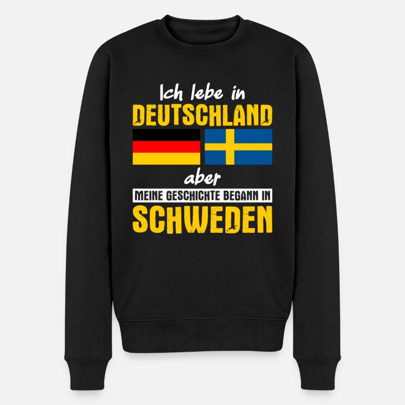 Schweden Skandinavien - Männer Premium Bio Pullover - Schwarz