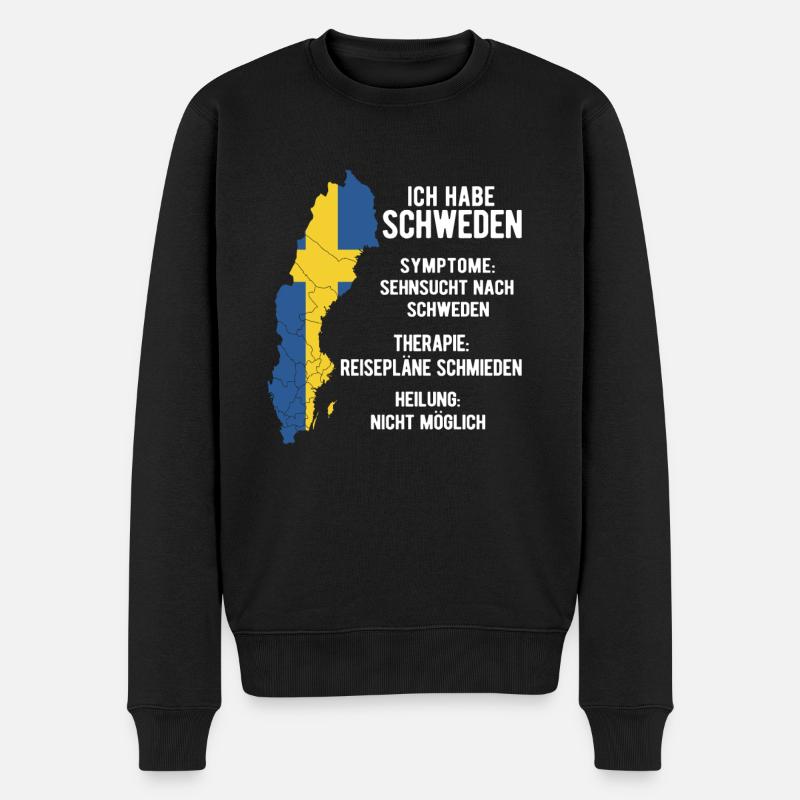 Schweden Skandinavien - Männer Premium Bio Pullover - Schwarz