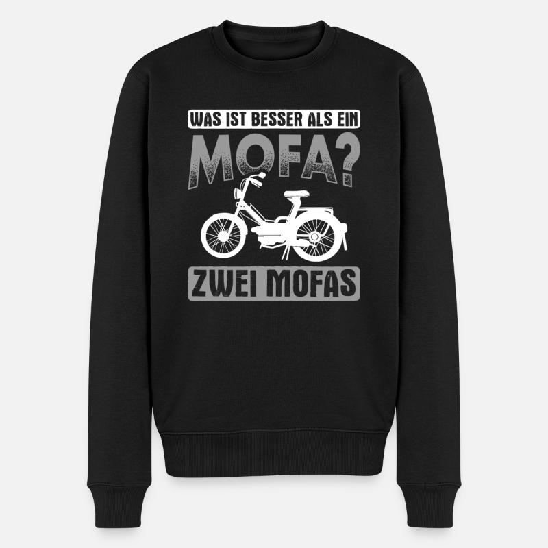 Mofa Moped Geschenk - Männer Premium Bio Pullover - Schwarz