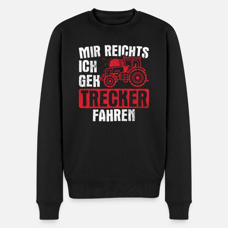 Mir Reichts Ich Geh Trecker Fahren Bauer Traktor - Männer Premium Bio Pullover - Schwarz