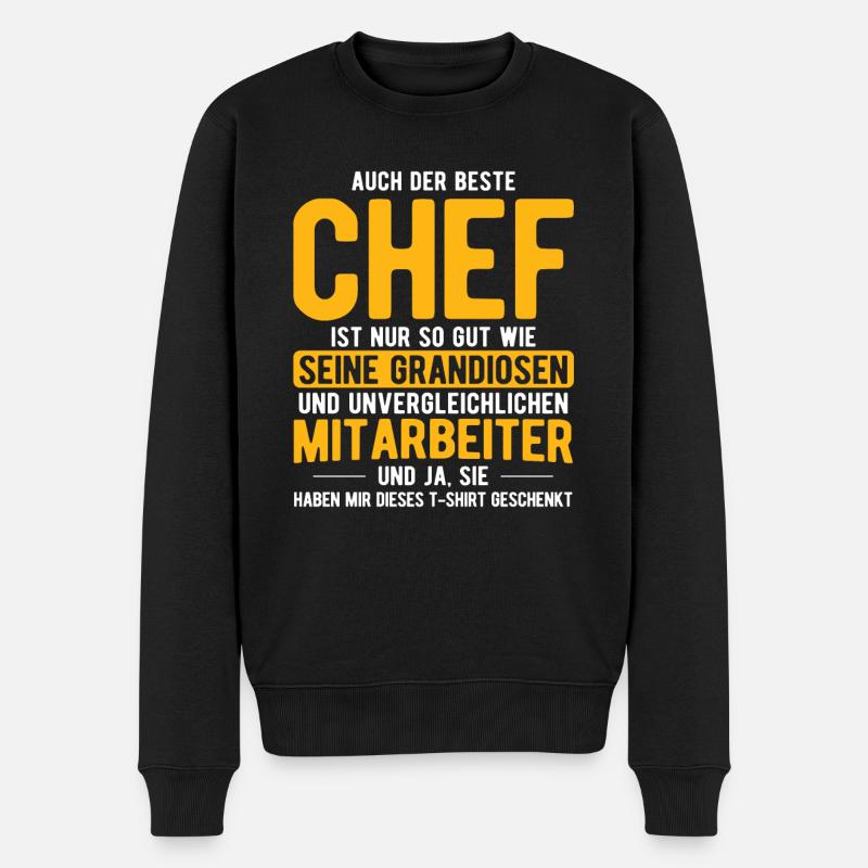 Chef Geschenk Spruch - Männer Premium Bio Pullover - Schwarz