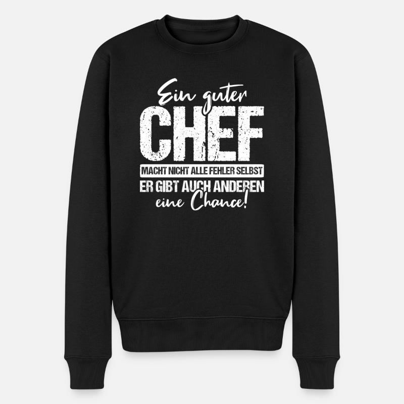 Chef Geschenk Spruch - Männer Premium Bio Pullover - Schwarz