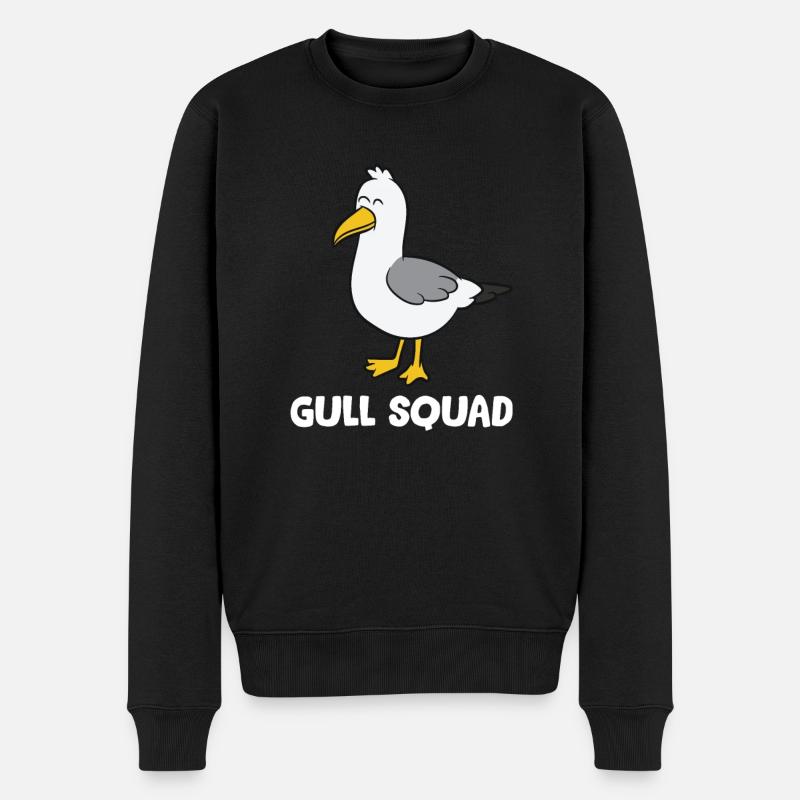 Mouette - Escouade de goélands - Pull Premium bio Homme - noir