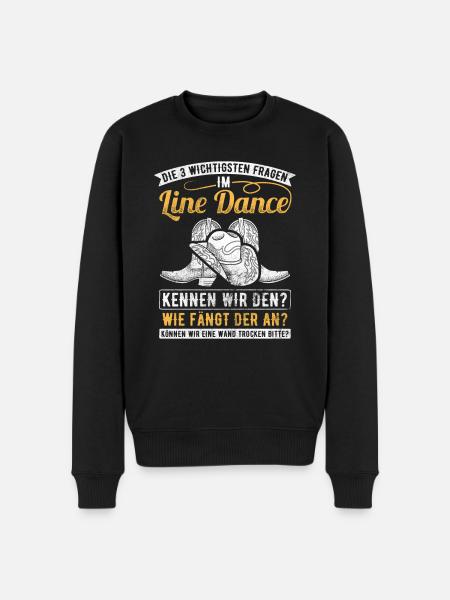 Line Dance Geschenk - Männer Premium Bio Pullover - Schwarz