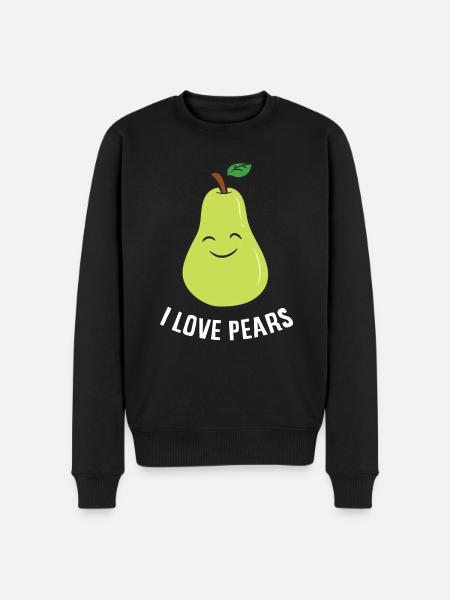 Pear - I Love Pears - Men's Premium Organic Jumper - black