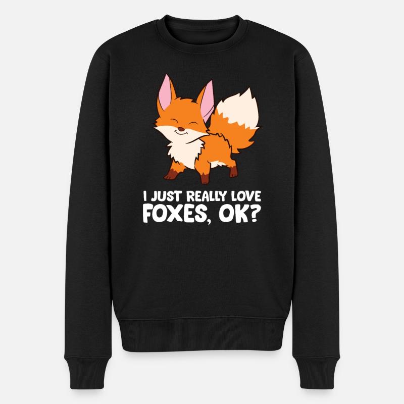 Renard - I just really like foxes, ok? - Pull Premium bio Homme - noir