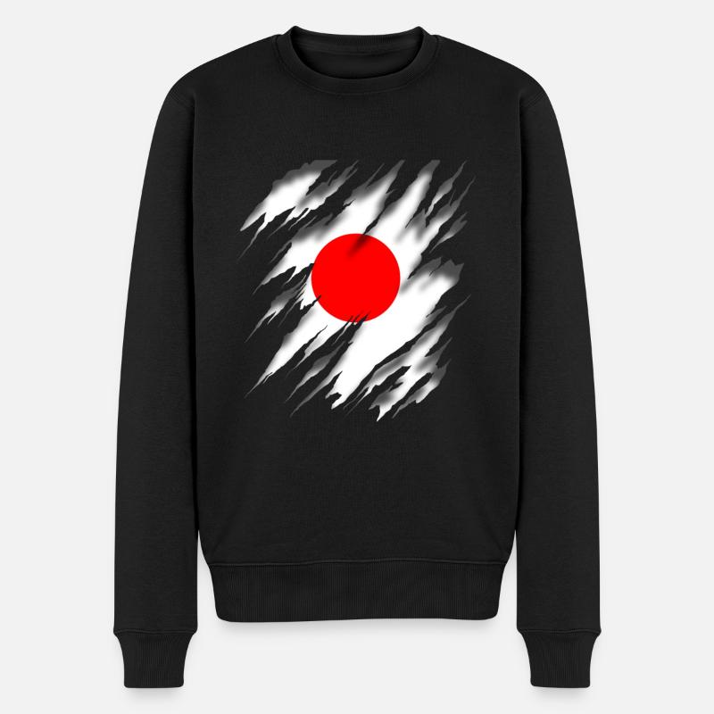 Japan - Männer Premium Bio Pullover - Schwarz