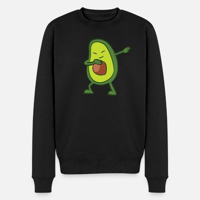Avocado - Dab, dabbing, dabben, tanzen - Männer Premium Bio Pullover - Schwarz