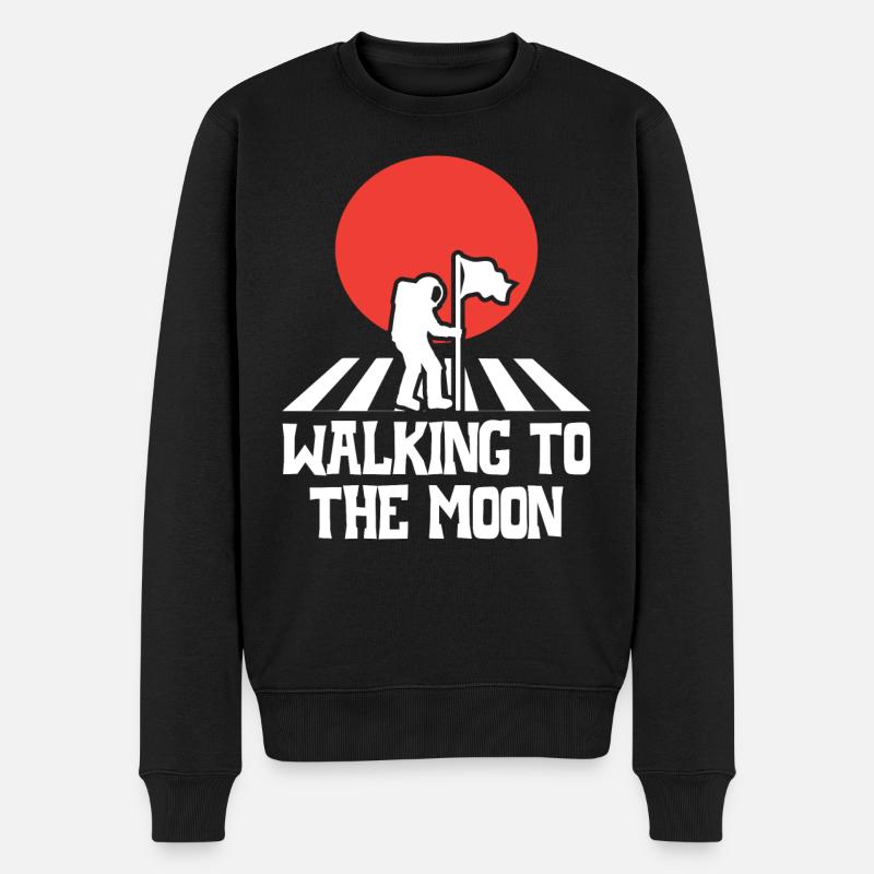 Marcher vers la Lune - Pull Premium bio Homme - noir