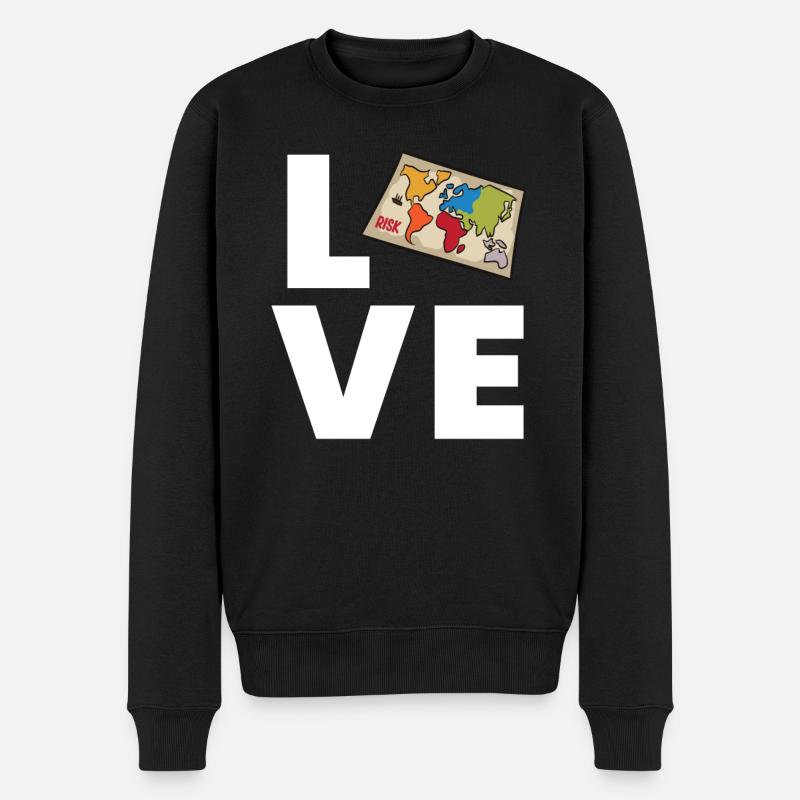 Risque - Love - Pull Premium bio Homme - noir